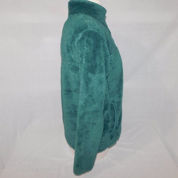 Eddie Bauer Womens M Green Plush Fleece 1/4 Snap Pullover Sweater - Picture 8 of 12